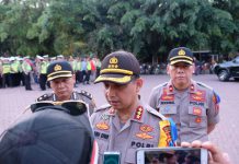 Kapolresta Sidoarjo Ajak Ribuan Undangan Malam Pengesahan Warga Baru PSHT Jaga Kedamaian