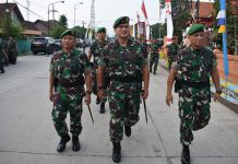 Peringatan Hari Ulang Tahun Ke-71 Infanteri di jajaran Kodam V/Brawijaya di Mojokerto, Jawa Timur