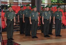 Kasad Terima Laporan Korps Kenaikan Pangkat Irjen Kemhan dan 9 Pati TNI AD