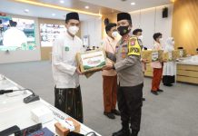 Canangan Gerakan Santri Bermasker, Wujudkan Jatim Bebas Covid-19.