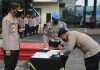 Komitmen Tidak Menyalahgunakan Narkoba, Anggota Polres Tulungagung Tanda Tangani Pakta Integritas