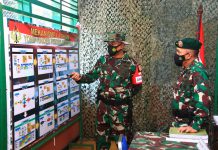 Pangdivif 2 Kostrad Tinjau Sarana dan Prasarana Kesiapan Lattuk Satuan Raider Yonif Raider 755/20/3 Kostrad