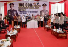 Kapolda Jatim Ikuti Zoom Meeting Peresmian Perumahan PNPP di Polres Kediri Yang Diresmikan Oleh Kapolri