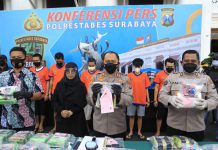 20,5 Kg Sabu Siap Edar Berhasil Diamankan Satresnarkoba Polrestabes Surabaya