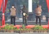 Didampingi Wagub dan Wakapolda Jatim, Pangdam V Brawijaya Pimpin Apel gelar Pasukan Dalam Rangka Pelaksanaan PPKM Darurat di Wilayah Jatim