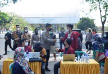 Kapolresta Sidoarjo Tinjau Vaksinasi Covid-19 Bagi Pelaku UMKM