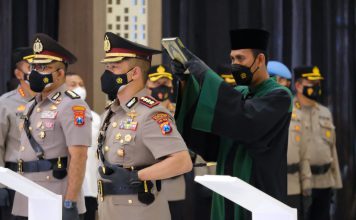 Kapolda Jatim Pimpin Sertijab Pejabat Utama dan Kapolres Dengan Prokes Ketat