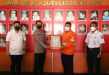 PT.KAI (Persero) Silaturami Dan berikan Penghargaan Pada Polres Malang