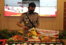 Tasyakuran HUT ke-73 Polwan, Kapolres Beri Tumpeng ke Polwan Polres Malang