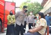 Kapolresta Sidoarjo Pantau Vaksinasi Pelajar di SMK Kemala Bhayangkari 1 Waru