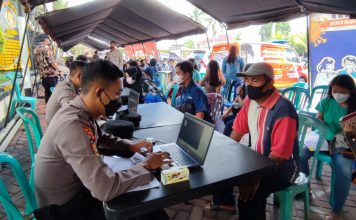 Gerai Vaksin Presisi Polres Malang Sediakan 1500 Dosis Setiap Hari Bagi Masyarakat.