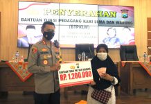 Ringankan Beban Pedagang Kecil, Polres Malang Salurkan Bantuan Tunai dari Pemerintah