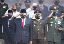 Kapolres Pasuruan Mengikuti Upacara HUT TNI Ke-76 Tahun 2021