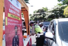 Kota Apel Batu Laksanakan Vaksinasi Drive Thru , Sasar Para Pengemudi Dan Wisatawan