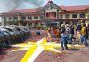 Menghadapi kontijensi instabilitas, Sat Samapta Polres Pasuruan laksanakan latihan peningkatan kemampuan Dalmas, hadapi masa Unras anarkhis
