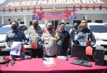 Polres Pasuruan Kota Berhasil Tangkap Pelaku Sindikat Penipuan dan Pengelapan Kendaraan Rental