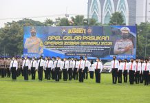 Apel Gelar Pasukan Ops Zebra Semeru 2021, Kapolda Jatim: Jaga Sinergitas, Sabar dan Komunikasi