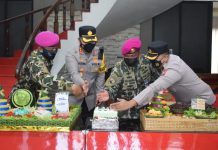 Polresta Sidoarjo Beri Kejutan Brigif 2 Marinir