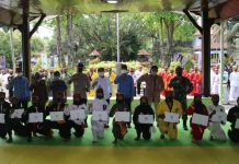 Wujudkan Tulungagung Kondusif dan Cinta NKRI, Perguruan Silat Sekabupaten Tulungagung Gelar Apel Bersama