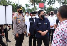 Bupati dan Kapolres Malang dampingi Kunjungan Kerja Mentri BUMN di Gondanglegi