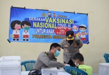 Polresta Sidoarjo Siap Layani Vaksinasi Anak Umur 6 Sampai 8 Tahun