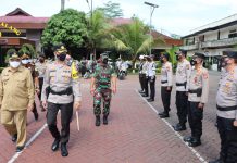 Menyambut Nataru, Forkopimda Kabupaten Malang Laksanakan Gelar Pasukan Ops Lilin Semeru 2021