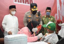 Kapolresta Sidoarjo Pantau Vaksinasi Merdeka Anak di Yayasan Al Qodir