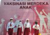 Polres Malang Kembali Menggelar Vaksinasi Anak di Lapangan Tenis Mapolres Malang