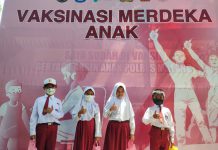 Polres Malang Kembali Menggelar Vaksinasi Anak di Lapangan Tenis Mapolres Malang