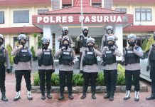 Polwan Polres Pasuruan Laksanakan “Pamor Keris”