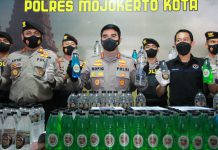 Jelang Ramadhan, Polresta Mojokerto Berhasil Amankan 430 Miras Ilegal