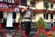 Polres Pasuruan Laksanakan Apel Gelar Pasukan dan Pergeseran Pasukan Ops Mantap Praja Tengger 2022