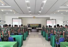 Prajurit Satuan Jajaran Divif 2 Kostrad yang Mengawaki Sistim Teknologi Informasi Personil Mengikuti Sosialisasi dan Bimtek Sistim Informasi Personel Terintegrasi di Madivif 2 Kostrad