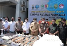 Polresta Malang Kota Bersama BNN Kota Malang Musnahkan Belasan Kilogram Narkoba