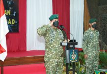 Pangdivif 2 Kostrad Pimpin Upacara Sertijab Danbrigif PR 18/Trisula/2 Kostrad, Asintel dan Aspers Kasdivif 2 Kostrad
