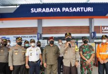 Forkopimda Jatim Mengecek Pos Pam, Pos Yan dan Pos Terpadu jelang Mudik Lebaran