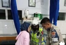 Aksi Gercep, Polisi Lalulintas di Malang Tolong Ibu Hamil