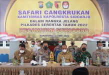 Kapolresta Sidoarjo Apresiasi Komitmen Masyarakat Sukseskan Pilkades