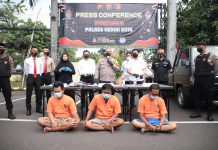 Polres Kediri Kota Berhasil Mengungkap Jaringan Curanmor, Lima Tersangka Diamankan