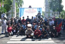 Polisi Ajak Masyarakat Sidoarjo Olahraga dan Binluh Tertib Lalu Lintas