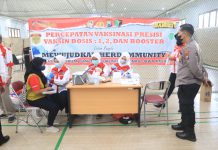 Genjot Program Vaksinasi, Polres Pasuruan Laksanakan Vaksinasi Booster Untuk Karyawan Perusahaan