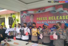 5 Pelaku Spesialis Curanmor dan Penadah Dibekuk Satreskrim Polres Pasuruan