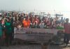 World Cleanup Day 2022, Polres Tanjung Perak Surabaya Bersih – bersih Pantai Kenjeran