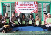 Kapolresta Sidoarjo Cek Bakti Religi Polri di Masjid