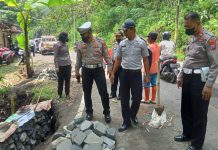Jelang Nataru Polres Trenggalek Survei Jalan, Pastikan Kamseltibcarlantas Kondusif