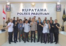 Wujudkan Kamtibmas, Polres Pasuruan Gelar Forum Group Diskusi Forkopimda Kabupaten Pasuruan Bersama Ketua Perguruan Silat se-Kabupaten Pasuruan