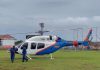 Pilot Helikopter Polda Jatim Lakukan Alternatif Landing di Tulungagung Untuk Keselamatan