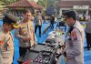 Wakapolda Jatim Cek Kelayakan Almatsus dan Ranmor Dinas di Polres Bangkalan Jelang Pilkades 2023