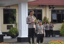 Kapolres Pasuruan Pimpin Apel Gelar Pasukan Pengamanan Malam Takbiran Idul Fitri 1444 H