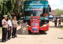 Polres Sumenep Berangkatkan Dua Bus Balik Mudik Gratis